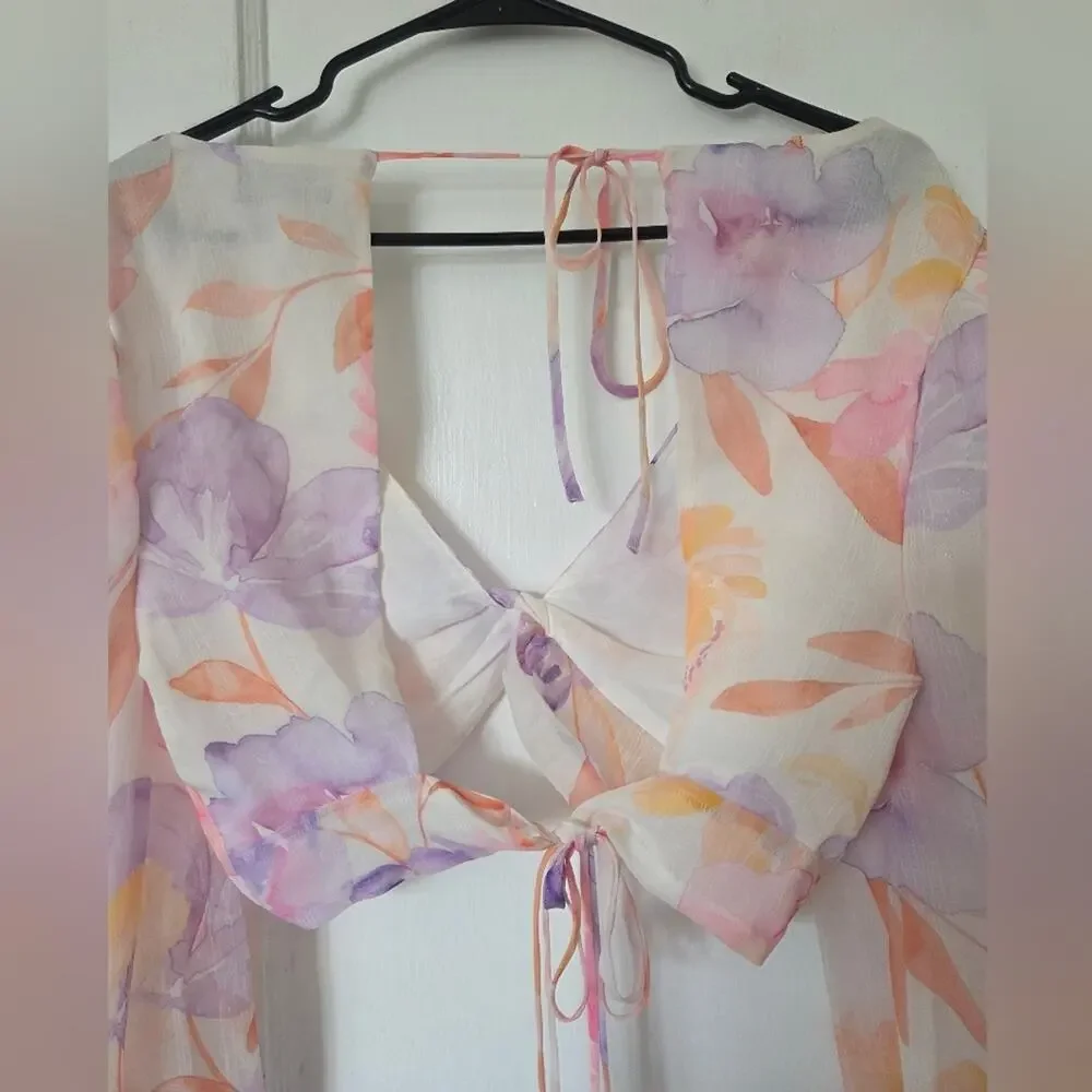 Majorelle Kyra Crop Top in Watercolor Pastels Small - Picture 4 of 8